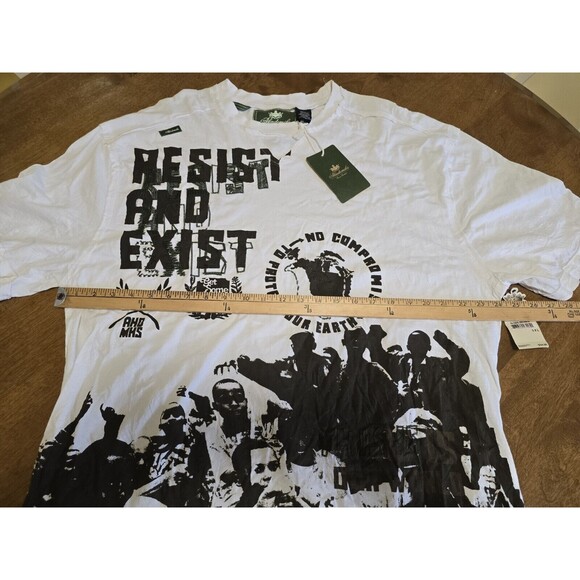 Akademiks Men's Shirt 3XL White Resist & Exist Get Some Green NWT Super Rare HTF - Picture 7 of 17